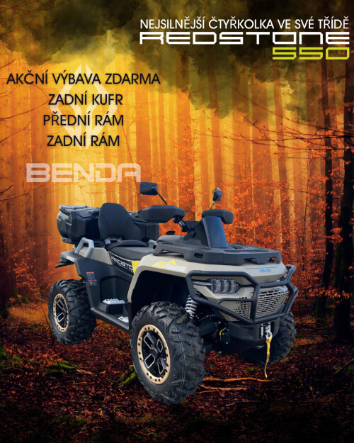 Akční nabídka na čtyřkolky Benda: kufr + přední a zadní rám zdarma